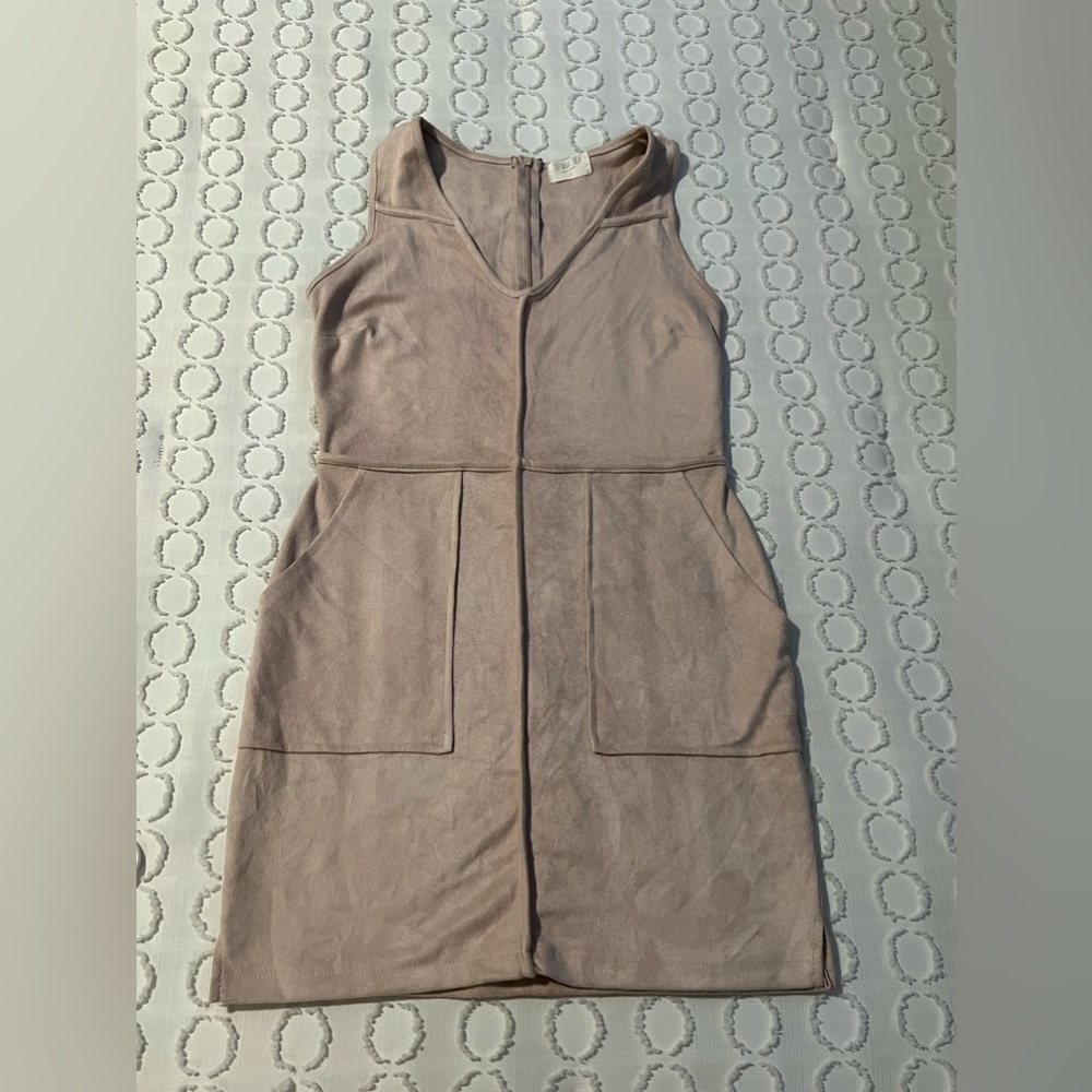 Pink suede dress